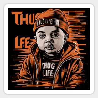 Thug Life Baby Design in Bold Colors Magnet